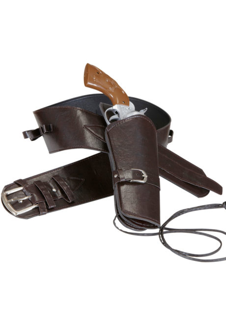 holster de cowboy, étui à pistolets, étui à révolver déguisement, étuis pour armes factices, holsters, étui pistolets de cowboys, étuis de revolver pour déguisements, holsters western, Holster Simple de Cowboy, Marron