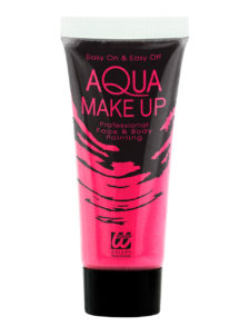 maquillage fluo, peinture fluo rose, peinture pour le corps fluo