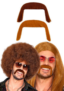 fausses moustaches, postiches, moustaches, pack de moustaches, moustaches disco