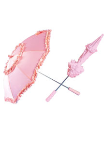 ombrelle de déguisement, accessoire déguisement marquise, accessoire ombrelle début de siècle, ombrelle de déguisement, Ombrelle à Froufrous, Rose