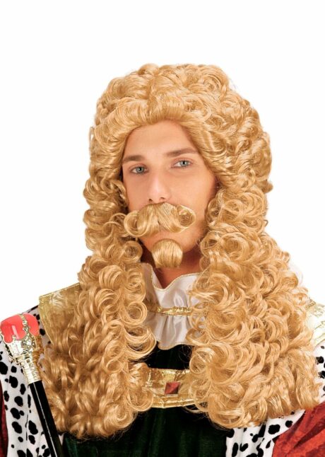 PERRUQUE DE ROI 6201R, Perruque de Roi Blonde – Style Louis XIV
