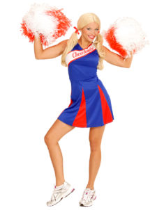 déguisement pompom girl adulte, déguisement cheerleader adulte, costume cheerleader femme, costume pompom girl