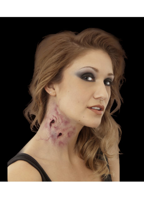 maquillage halloween, fausses blessures halloween, blessures réalistes halloween, maquillage halloween réaliste, blessures halloween réalistes, fausses blessures halloween, effets spéciaux maquillage halloween, blessures cinema secret, maquillage blessure halloween, blessures morsures de vampire halloween, Blessure FX Woochie, Morsure de Vampire