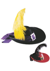 chapeaux de mousquetaire, déguisement de mousquetaire, chapeau mousquetaire, chapeaux paris, Chapeau de Mousquetaire, Rouge ou Noir
