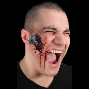 maquillage halloween, fausses blessures halloween, blessures réalistes halloween, maquillage halloween réaliste, blessures halloween réalistes, fausses blessures halloween, effets spéciaux maquillage halloween, blessures cinema secret, maquillage blessure halloween, blessure boulon halloween Blessure Cinema Secrets®, FX, Boulon