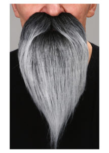 fausse barbe, fausses moustaches, postiche, barbe postiche, fausse barbe réaliste, fausse barbe de déguisement, barbe grise