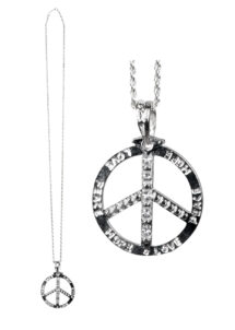 collier hippie en métal, collier hippie, Collier Hippie Peace, Métal