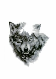 faux tatouages loup, faux tatouages Halloween, tatouage temporaire loup, Faux Tatouages Loup et Pleine Lune