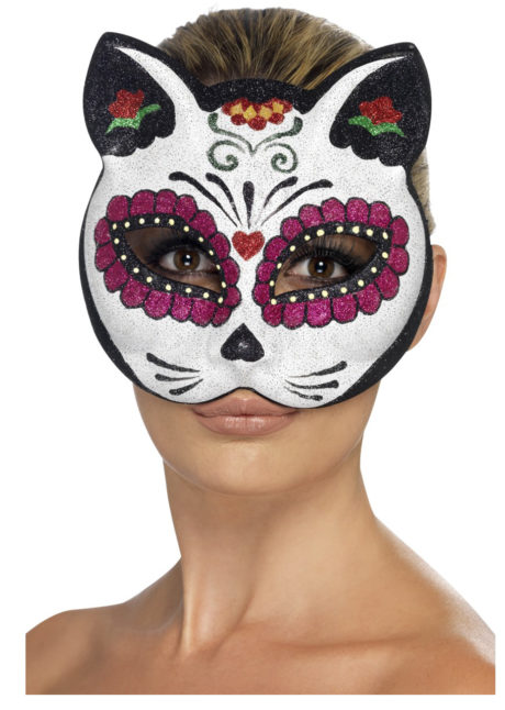 masque de chat mexicain, masque de déguisement, accessoire masque déguisement, accessoire déguisement masque, accessoire halloween masque, masque halloween, masque déguisement halloween, masque jour des morts, masque halloween jour des morts, déguisement halloween jour des morts, Loup Chat Mexicain, Jour des Morts