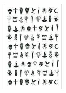 faux tatouages halloween, mini tatouages, mini tatouages éphémères, Mini Faux Tatouages Halloween pour les Doigts