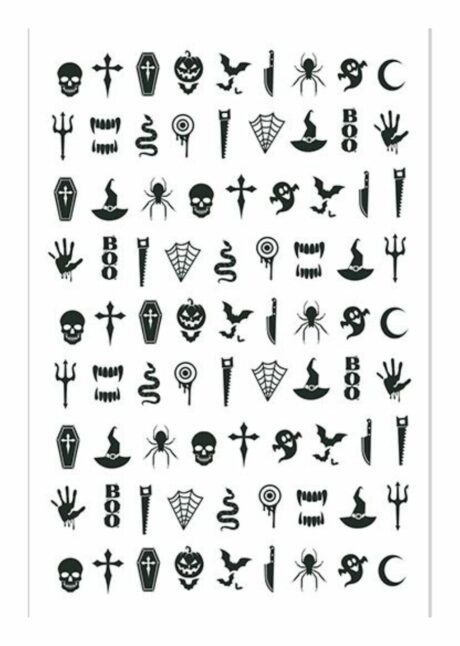 faux tatouages halloween, mini tatouages, mini tatouages éphémères, Mini Faux Tatouages Halloween pour les Doigts