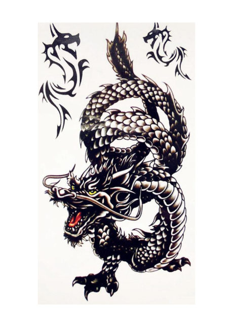 faux tatouage, tatouage temporaire, tatouage dragon, Tatouages Temporaires, Dragon