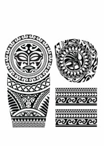 faux tatouage tribal, faux tatouage maori, tatouages éphémères tribal, Faux Tatouages Maori – Vagues et Tiki