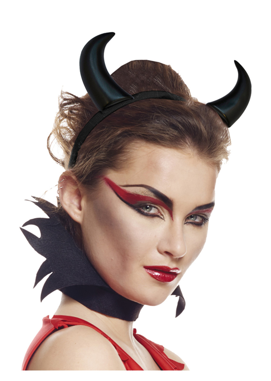 Costume Carnaval Gothique Serre-Tête Cornes De Mouton Balinco - Déguisement Halloween/Carnaval | Style Gothique Diable Cornes Bouc Noir