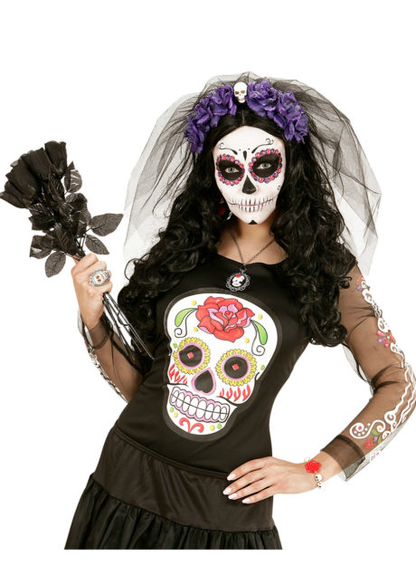 déguisement dia de los muertos, déguisement halloween femme, déguisement mexicain femme, accessoire déguisement halloween, Déguisement Jour des Morts, Top Mexicain