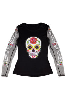 déguisement dia de los muertos, déguisement halloween femme, déguisement mexicain femme, accessoire déguisement halloween, Déguisement Jour des Morts, Top Mexicain