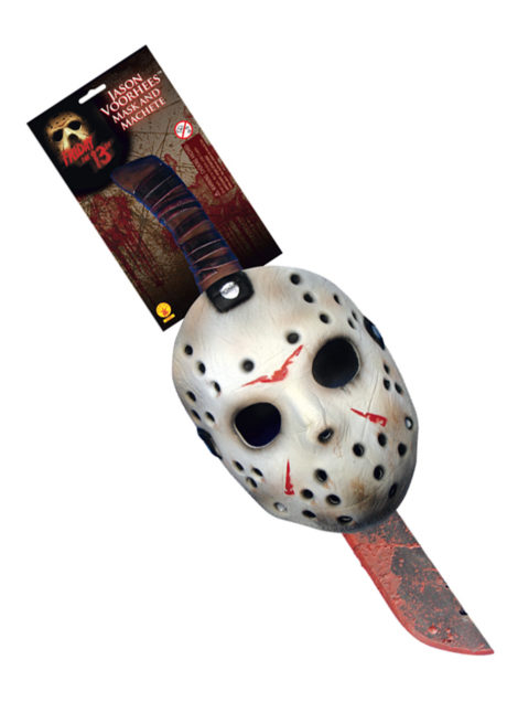 machette jason, masque jason, armes halloween, masque vendredi 13, machette vendredi 13, armes en plastique, faux couteau, fausse machette, couteau factice, halloween, Masque et Machette Jason, Vendredi 13