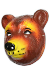 masque d'ours en plastique, masque d'ours enfant, masques d'animaux, Masque d’Ours