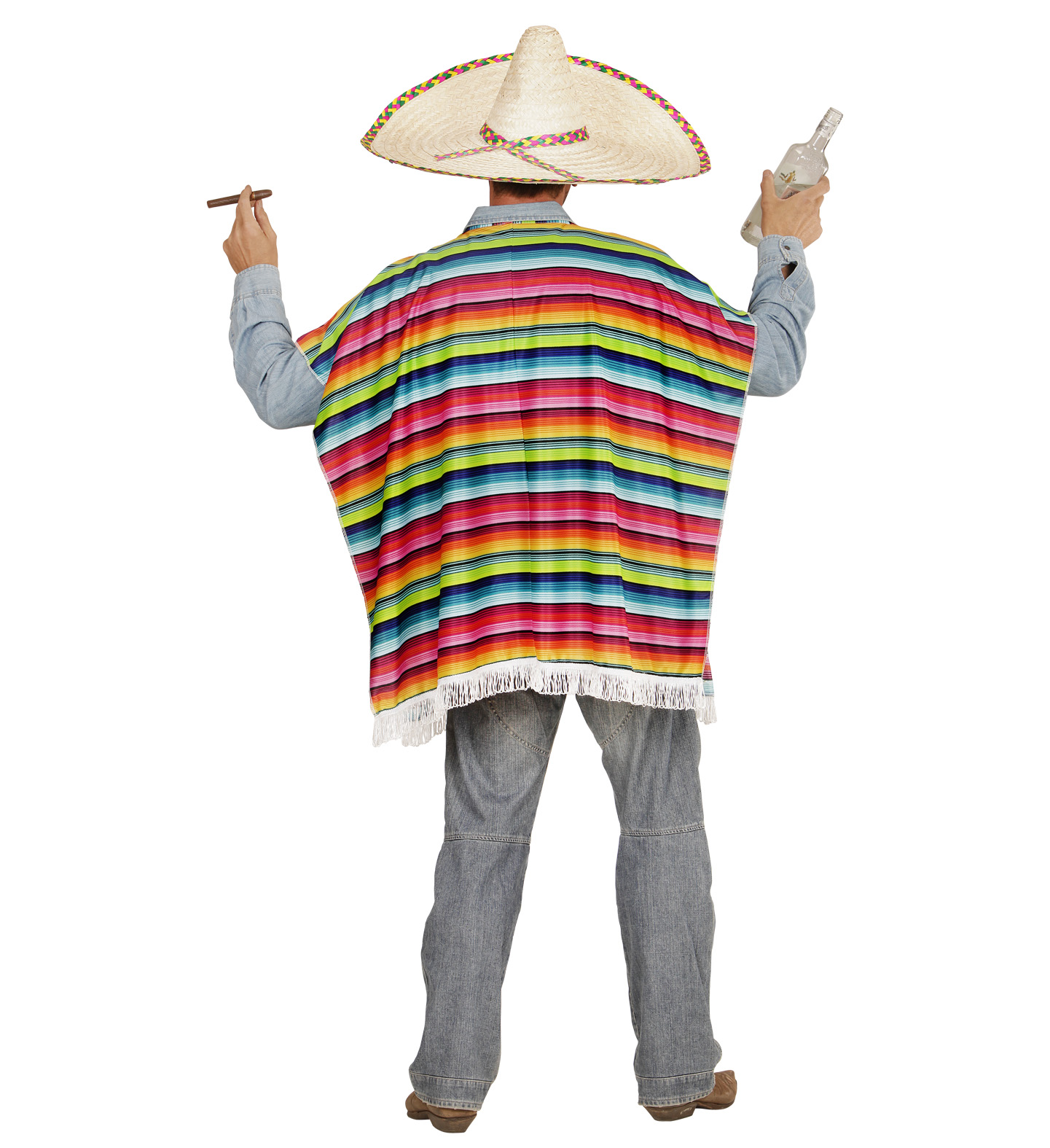 Déguisement Mexicain, Poncho + Sombrero - Aux Feux de la Fête - Paris