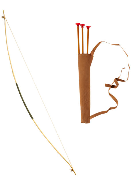 arc de déguisement, faux arc, arc avec flèches, arc de robin des bois, arc en plastique, arc déguisement, Arc et Flèches avec Carquois, 100 cm