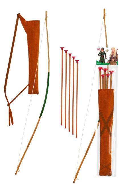 arc et fleches déguisement, arc d'indien, Arc et Flèches avec Carquois, 100 cm