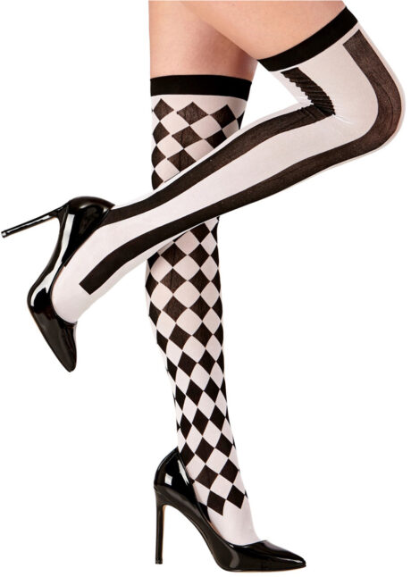 chaussettes arlequin, bas arlequins, collants arlequins, Chaussettes Hautes Arlequin, Losanges et Rayures