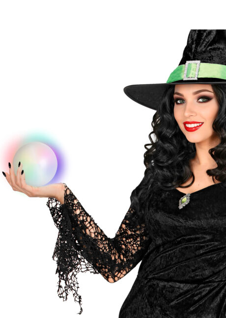 boule de cristal lumineuse, boule de cristal déguisement, déguisement de magicien, accessoire déguisement, fausse boule de cristal, accessoire déguisement gitane, Boule de Cristal Lumineuse