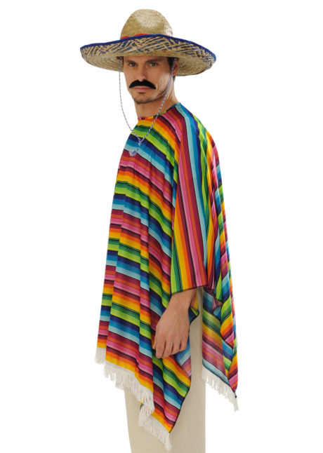 poncho et sombrero, poncho mexicain, Déguisement de Mexicain, Poncho + Sombrero
