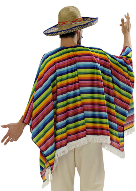 poncho et sombrero, poncho mexicain, Déguisement de Mexicain, Poncho + Sombrero