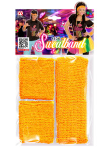 bandeau et poignets fluos, déguisement disco accessoire, bandeau et bracelets années 80, bandeau sport disco, accessoire fluo,