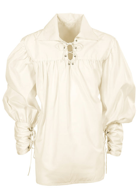 Chemise Pirate Viking Steampunk Pour Homme - Style Rétro Médiéval, Manches Longues, Lacets - Pour Cosplay, Festivals, Loisirs Déguisés