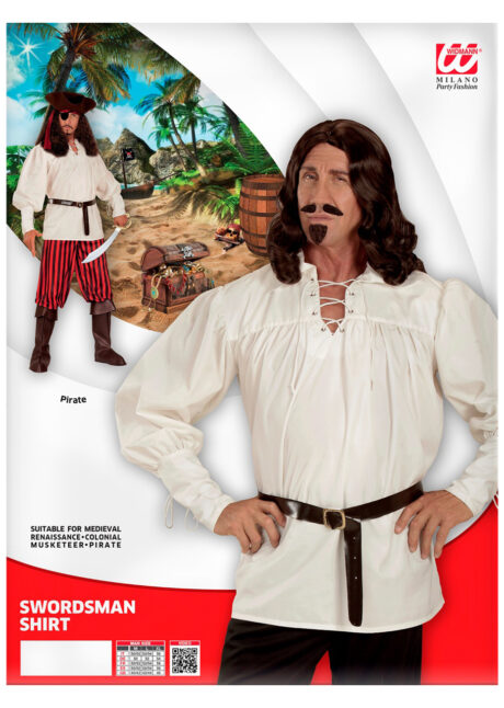 chemise médiévale déguisement, chemise pirate déguisement, chemise renaissance déguisement, accessoire déguisement moyen age, accessoire déguisement pirate, accessoire déguisement renaissance, accessoire déguisement homme, chemise médiévale homme, Chemise Médiévale, Pirate, Mousquetaire, Blanche