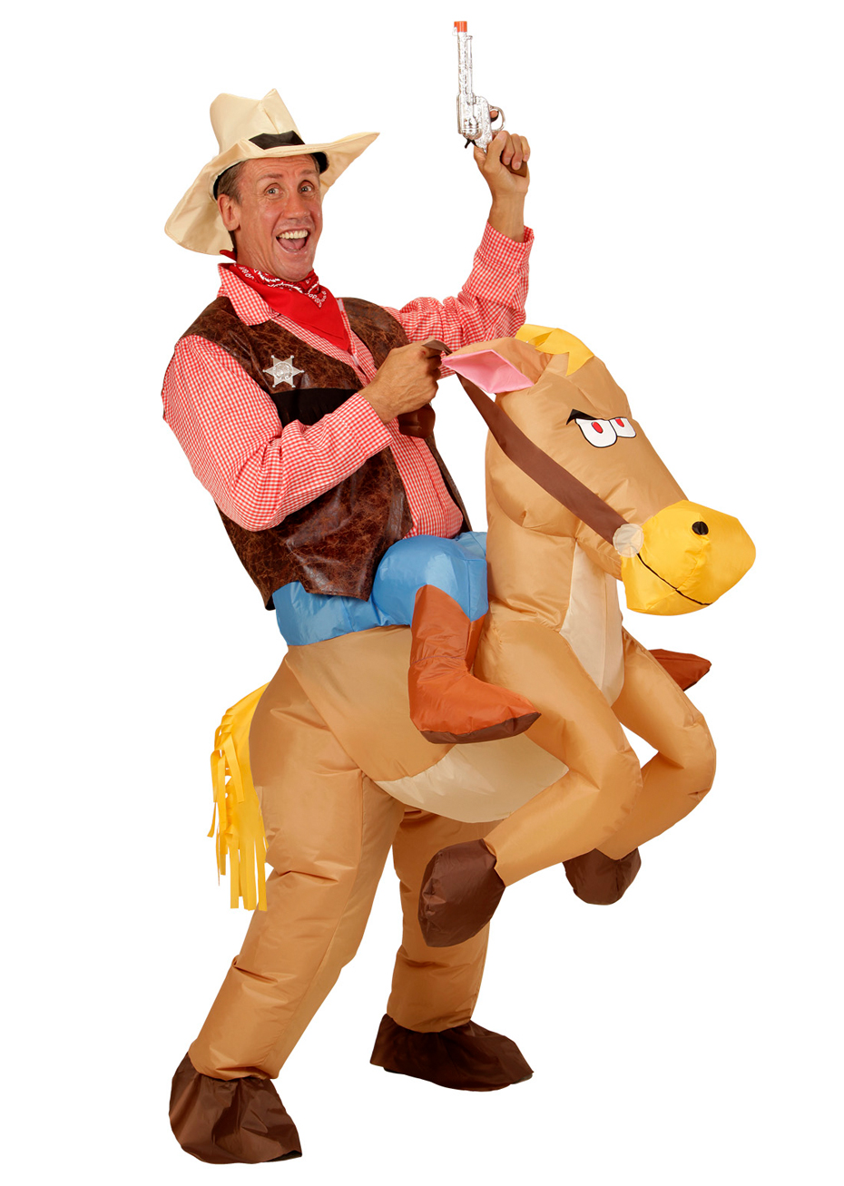 Costume de Gonflable de Cow-boy à Cheval Drôle pour Adulte Déguisement  Halloween Cosplay - Cdiscount Jeux - Jouets