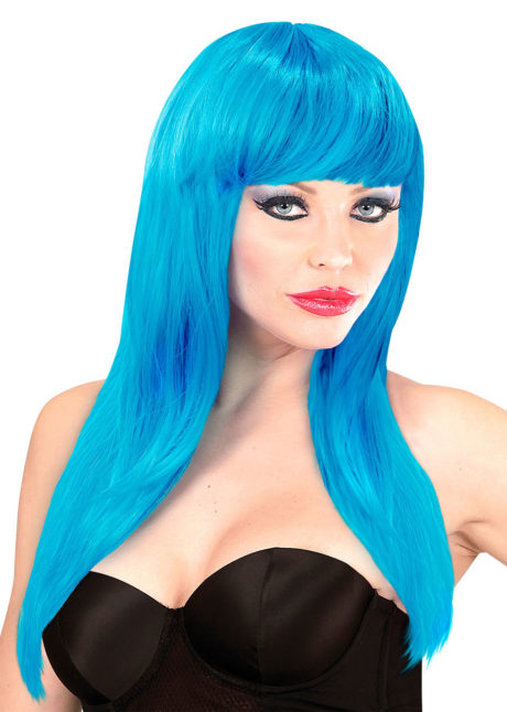 perruque bleue femme, perruque carré bleu femme, perruque turquoise, perruques femmes, Perruque Vogue, Turquoise, Bleue