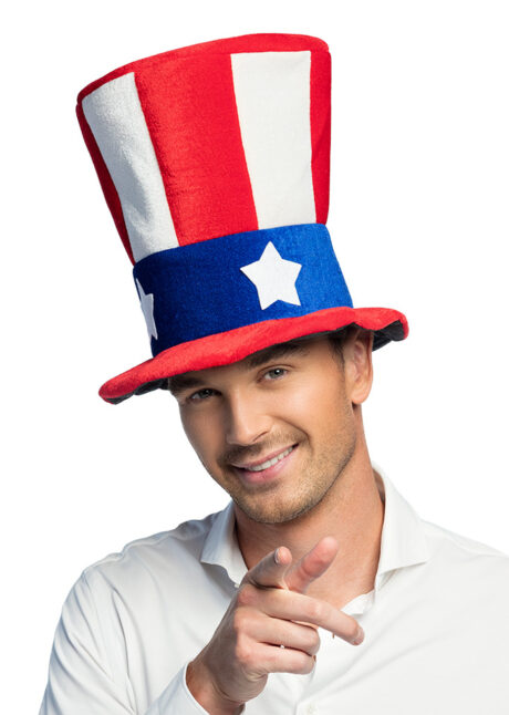 chapeau états unis, chapeau américain, chapeau drapeau américain, Chapeau Haut de Forme USA, Oncle Sam