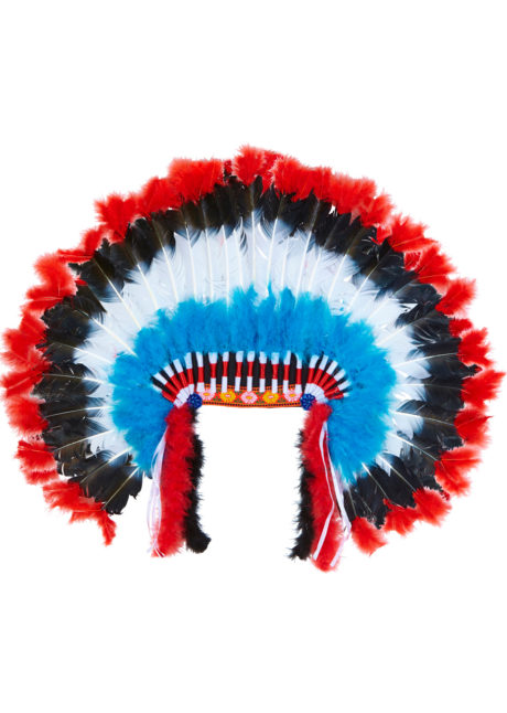 coiffe d'indien, plumes d'indien, accessoire déguisement indien, déguisement d'indien, coiffe d'indien à plumes, coiffure d'indien, coiffe de chef indien, coiffe déguisement, Coiffe d’Indien Maxi, Luxe