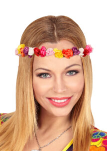 couronne de fleurs, bandeau couronne fleurs, Bandeau Couronne de Fleurs, Multicolores