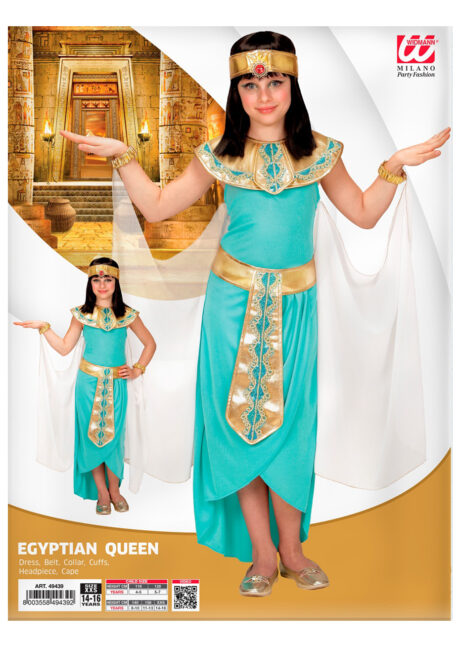 déguisement d'égyptienne enfant, déguisement de cléopatre enfant, déguisement cléopatre fille, costume cléopatre fille, déguisements filles, déguisements enfants, Déguisement de Cléopatre Egyptian Queen, Fille