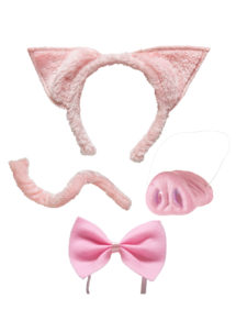 nez et oreilles de cochon, déguisement de cochon, accessoire déguisement de cochon, accessoire nez de cochon déguisement, oreilles de cochon déguisement, Kit de Cochon