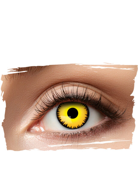 LENTILLES JAUNES HALLOWEEN, LENTILLES LOUP HALLOWEN, Lentilles Jaunes, Oeil de Loup