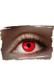 lentilles fluos rouges, lentilles uv, lentilles rouges halloween