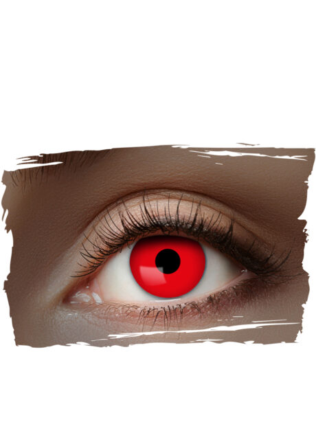 lentilles fluos rouges, lentilles uv, lentilles rouges halloween, Lentilles Rouges Fluos, UV Flash