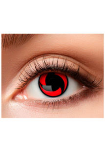 LENTILLES ROUGES MANGEKYU, lentilles rouges manga, lentilles rouges Halloween