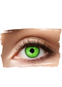 lentilles vertes, lentilles halloween, lentilles vertes electro green