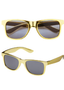 lunettes dorées, lunettes déguisements, Lunettes Métal Gold, Doré Métallisé
