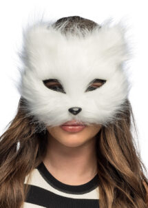 masque de chat fourrure, masque de chat, masque chat blanc