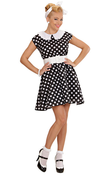 déguisement années 50, robe années 50 déguisement, costume années 50 femme, costume années 60 femme, déguisement années 60 femme, robe à pois déguisement femme, déguisement rock femme, déguisement sixties femme Déguisement Années 50, Noir