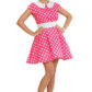 déguisement années 50, robe années 50 déguisement, costume années 50 femme, costume années 60 femme, déguisement années 60 femme, robe à pois déguisement femme, déguisement rock femme, déguisement sixties femme Déguisement Années 50 Rose
