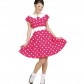 déguisement années 50, robe années 50 déguisement, costume années 50 femme, costume années 60 femme, déguisement années 60 femme, robe à pois déguisement femme, déguisement rock femme, déguisement sixties femme Déguisement Années 50 Rose