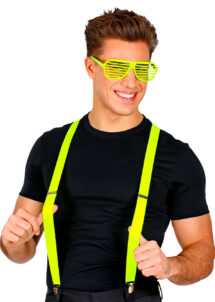 bretelles jaunes, bretelles fluos, accessoire fluo